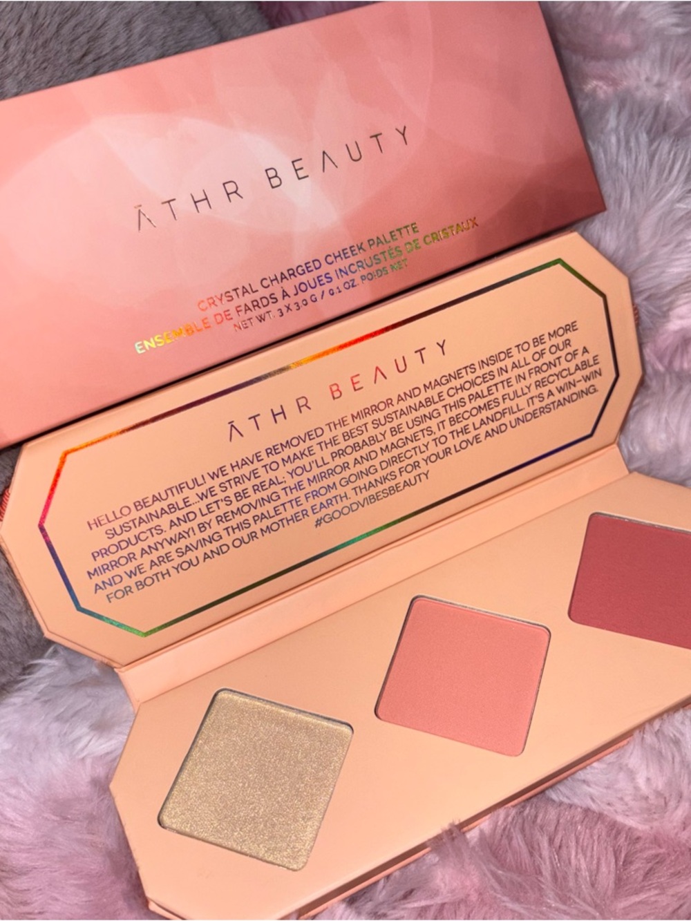 ATHR Beauty Crystal Charged Cheek Palette in Amber